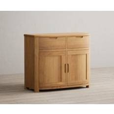 Oak Furniture Superstore Curved Solid Small Sideboard