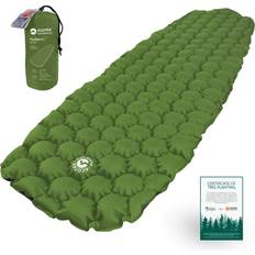 Ecotek Outdoors Hybern8 Ultralight Inflatable Sleeping Pad for Hiking Backpacking and Camping Contoured FlexCell Design Perfect for Sleeping Bags