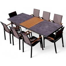 Aleos ALEOS. Gartengarnitur Gartenset TEAK Lounge-Set