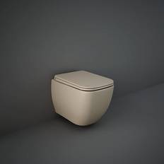 RAK Ceramics Feeling Wall Hung Rimless Toilet with Seat Cappuccino MP13514ACAPP