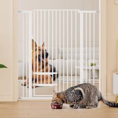 YitaHome Extra Tall 55" High Metal Dog Gate with Cat Door, 29.5"- Gate