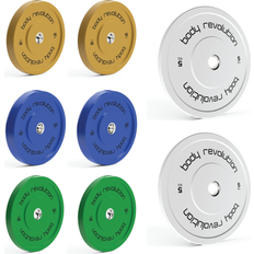 Body Revolution Body Revolution Olympic Bumper Plates Colour 100kg 2x5kg 2x10kg 2x15kg 2x20kg