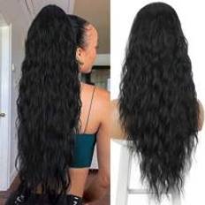 Shein Inch Long Curly Drawstring Ponytail For Women Synthetic Ponytail Black Ponytail Extensions Everyday Cosplay