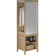 Brown Clothing Storage Ameriwood Home Wimberly with Mirror Wardrobe