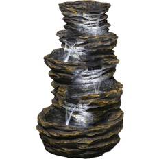 MY My Garden Tranquil 4 Drop Rock Fall Garden Water Fountain