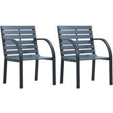 Steel Patio Chairs vidaXL Garden Chairs Seat 2