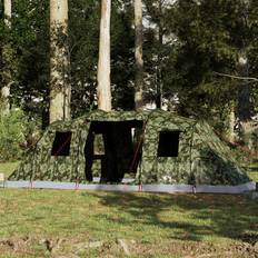 Camping & Outdoor vidaXL Tunnel-Familienzelt 6 Personen Camouflage Wasserdicht Grün