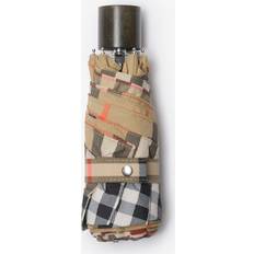 Umbrellas Burberry Check Folding Umbrella Sand