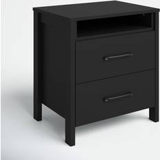 Wood Bedside Tables Wade Logan Allysyn Black Bedside Table 15.5x20.8"