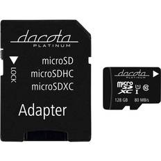 Dacota Platinum Hukommelseskort Dacota Platinum microSDH Class 10 UHS-I U1 80MB/s 128GB +SD adapter