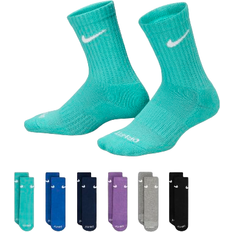 Girls Underwear Nike Little Kid's Dri-FIT Performance Basics Crew Socks 6-pack - Green Frost (RN0019-EIG)