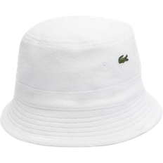 Lacoste Cappelli Lacoste Logo Stripe Terry Bucket Hat - White