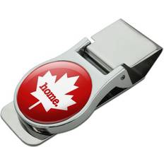 Red Money Clips Graphics and More Maple Leaf Country Solid Red Officially Licensed Satin Chrome Plated Metal Clip