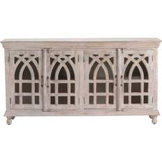 Crestview Collection Cathedral Four Door Natural Sideboard 72x38"