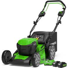 Greenworks Självgående Batteridrivna gräsklippare Greenworks GWGD24X2LM46SPK4X (2x4.0Ah) Batteridriven gräsklippare