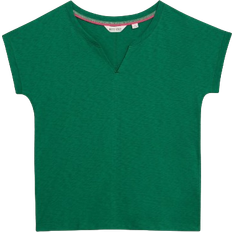 White Stuff Nelly Notch Neck Tee - Mid Green