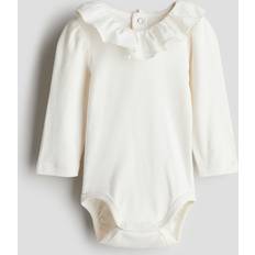 H&M Bodysuits H&M Baby White Frill-collar bodysuit 4-6M