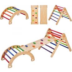 VEVOR Pikler Dreieck Set 5 in 1 Montessori Klettern Spielzeug Kleinkinder Bunte