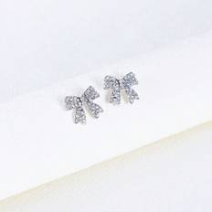 Shein Rhinestone Bow Stud Earrings