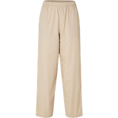 Selected Cotton High Waisted Trousers - Humus