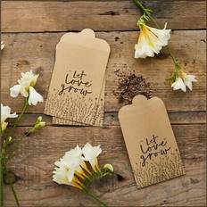 Brown Gift Bags Wedding favour seed bags kraft birthday party occasions gift x 20