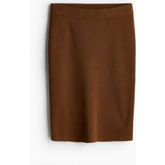 Skirts H&M Rib-Knit Skirt Beige