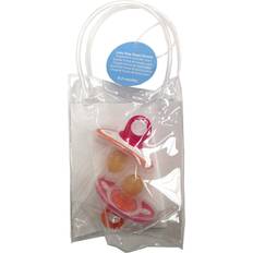 Jané soothers twin pack 0-3m Latex Drop Shape Pink Orang Multi-Colour