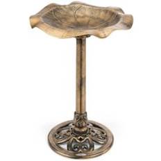Garden Bird Bath Resin Leaf Birdbath With