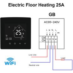 Greenzech WiFi-16A-Electric Floor Heating Electric Floor Heating Room Thermostat Water Gas Boiler Smart WiFi Indoor Thermoregulator Works With Google Smart Life