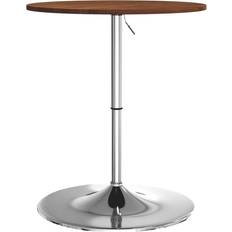 Marron Tables de bar vidaXL Solid Oak Dark Brown Table de bar 60cm