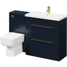 Bathroom Furniture Napoli 390 Deep Blue 1300mm Unit Toilet