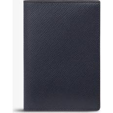Smythson Vy Panama 2022 Grained-leather Passport Cover 14.5x10cm - NAVY