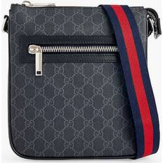 Gucci Black/black/brb Monogram-print Coated-canvas Cross-body Bag