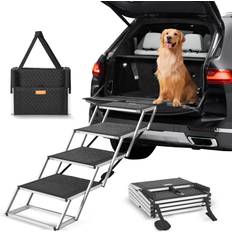 VEVOR inches 36 inches Dog Stair for Cars Folding Dog Steps