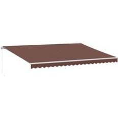 Brown Patio Awnings vidaXL Manual Retractable Awning Brown