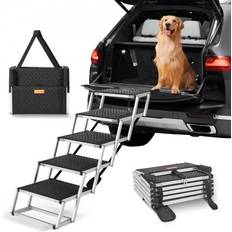 VEVOR 17 inches 31 inches Dog Stair for Cars Folding Dog Steps