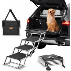 VEVOR dog stair for cars 4-step folding dog steps