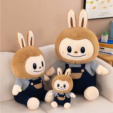 Veishet Pop Labubu Mart Rabbit Plush Doll Toy Stuffed Animal Suspenders Pp Cotton Fill