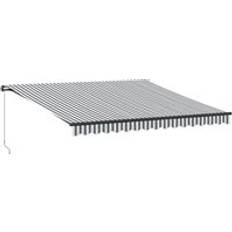 Terassmarkiser vidaXL Manual Retractable Awning Anthracite