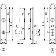 Interior Door Handle Door Levers Hoppe 202SP F4/bronzef.F4, SK/OL 78mm