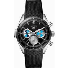 Tag Heuer New Limited Edition Carrera Chronograph Seafarer x Hodinkee 42 mm Black Black Rubber Band Case