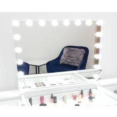 Hollywood mirror 3 color light xlarge high definition mirror 18 bright led bulbs