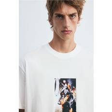 H&M Men T-shirts H&M Men White Loose Fit Printed T-shirt