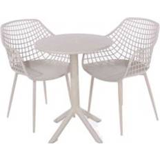 Plastic Bistro Sets Garden & Outdoor Furniture Core Rimini 3 Lattice Bistro Set