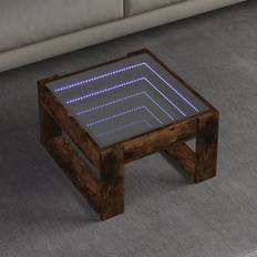 Brown Coffee Tables vidaXL 847627 Smoked Oak Coffee Table 50x53cm