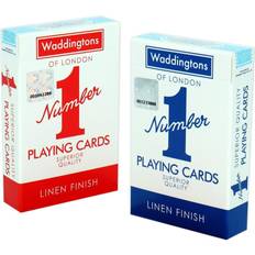 Waddingtons Number 1 Playing Card Game, play with the classic Red and Blue Twin Pack, great travel companion, gift and toy for Boys Girls and adults