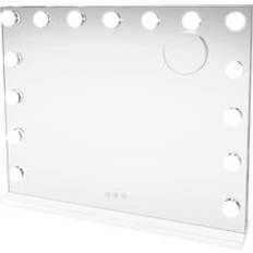 MonsterShop 58cm x 46cm Light Up Hollywood Mirror LED Vanity Bluetooth White