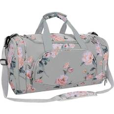 Grey Duffle Bags & Sport Bags MOSISO Sports Duffel Peony Gym Bag with Shoe Compartment for Men/Women Dance Travel Weekender, Gray