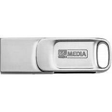 Verbatim Mymedia mydual usb 2.0 usb flash drive 32 gb usb type-a usb type-c silver