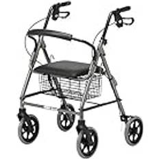 Homecraft Four Wheeled Rollator Walker with Cable Breaks Quartz